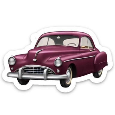 50's bordeaux car  sticker