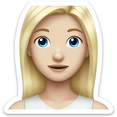 Pale teen with blonde hair and blue eyes sticker