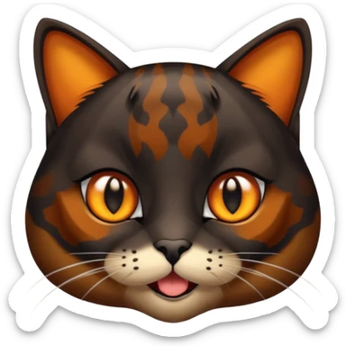dark tortoiseshell cat sticker