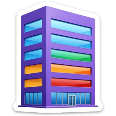 I want a 7 floors building with 7 colours. Starting with violet, indigo, blue, green, yellow, orange , red sticker