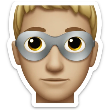 black eye patch covering one eye like Nick Fury from Marvel sticker