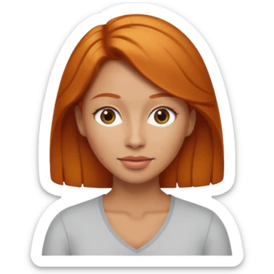 light tanned ginger haired women sticker