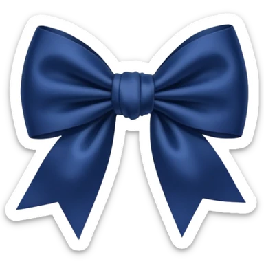 Navy blue bow sticker