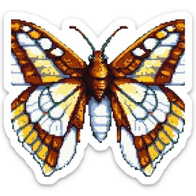 close-up of atlas moth sticker