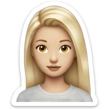 Blond girl in black sweater Calvin Klein  sticker
