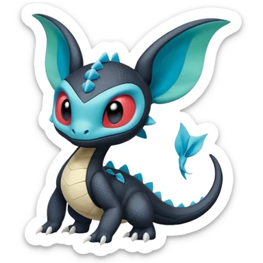 Meloetta-Salamence-Stitch-Toothless-Fakémon-creature-hybrid sticker