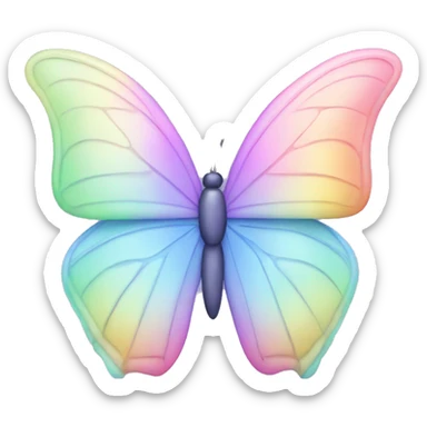 pastel rainbow butterfly  sticker