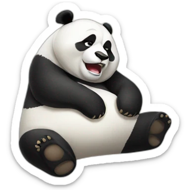 Crazy panda that sleeps sticker