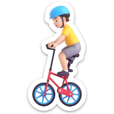 babies riding a unicycle sticker
