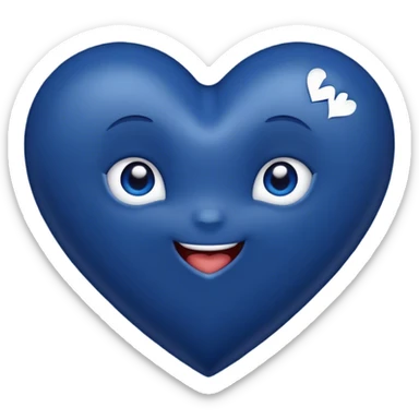 Dark Blue heart with the words Hi Cutie! in the middle  sticker