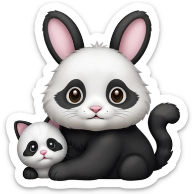 Cat,bunny,panda sticker