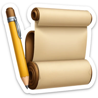 pergamino con historia sticker