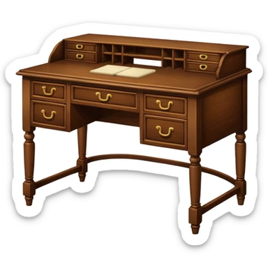 Writing desk sticker