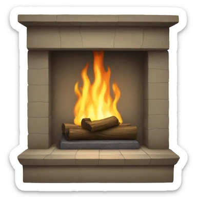Cheminée sticker
