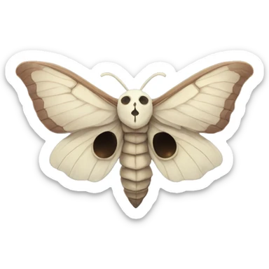 Skull moth sticker