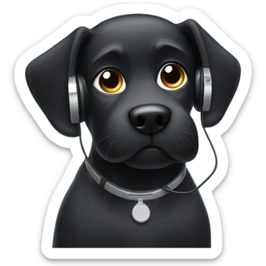 dack with headphone and phone sticker