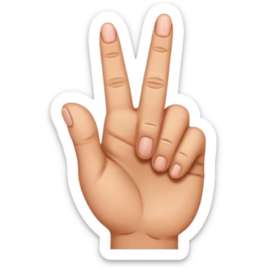 Create a hand gesture in which middle finger is faced front and remaining all fingers are faced upward sticker