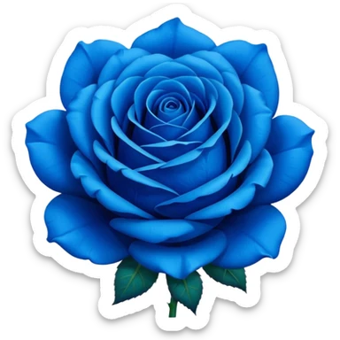 Blue flower like a rose but blue sticker