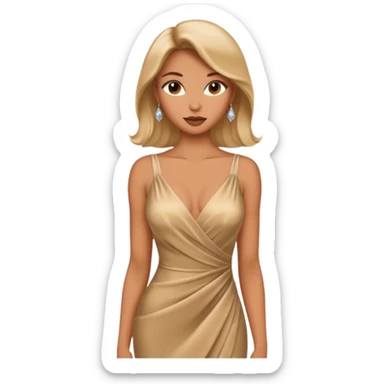 A woman wearing a glamour dress looks sexy and looks like a tart  sticker