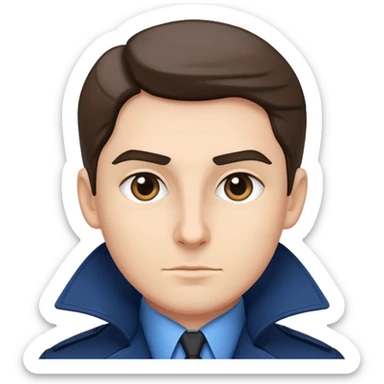 spy in a blue coat sticker