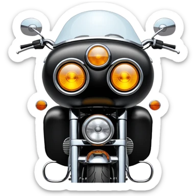 Hola, me gustaría crear un emoji de una moto Harley Davinson classic negra sticker