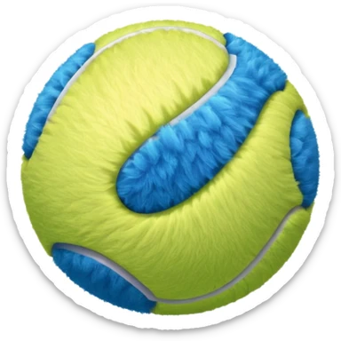 full blue tennis ball sticker