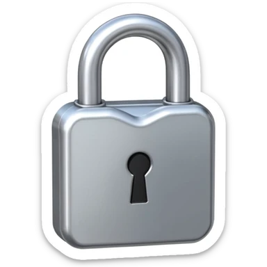 unlocked padlock sticker
