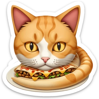 The cat was poisoned by shawarma sticker