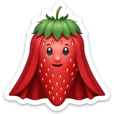 Cape-Wearing Super Fruit sticker