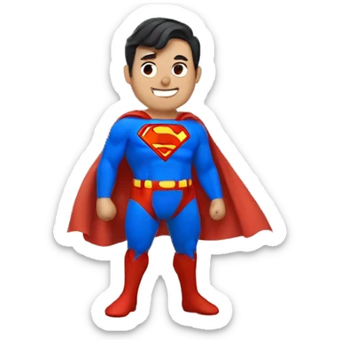 superman with peach emoji instead of S sticker