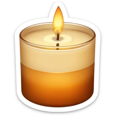 cozy autumn candle, beige colours sticker
