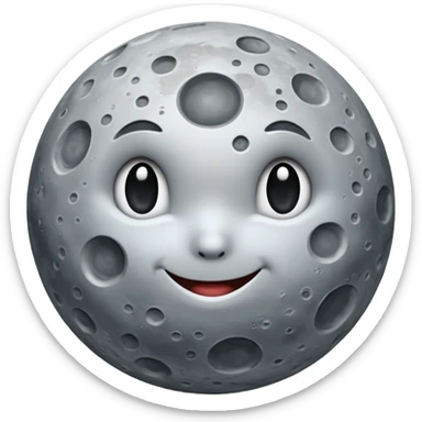 Moon wihtout face sticker