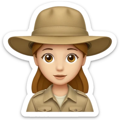 safari hat sticker