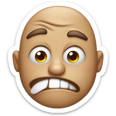 Disgusted face with nose that smelled something bad sticker