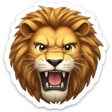 lion angry sticker