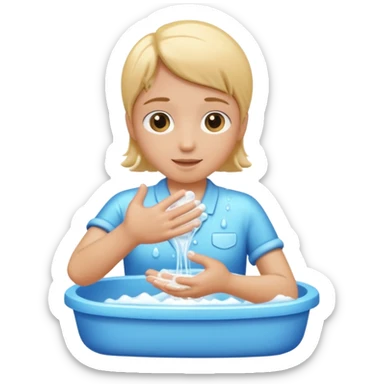 wash hands with soap and water sticker