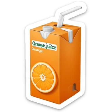 orange juice box sticker