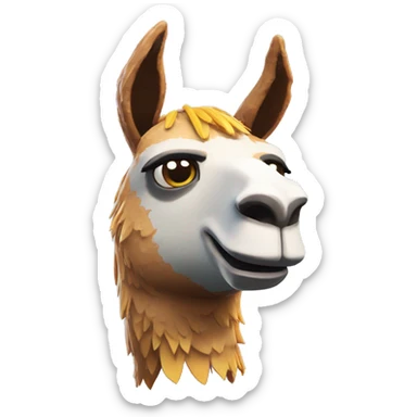 llama from fortnite piñata sticker