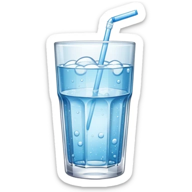 GLASS WITH FIZZ WATER WITHOUT STRAW sticker