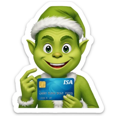 Credit Card Grinch sticker