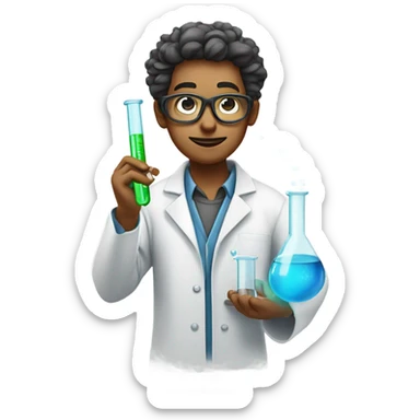 Chemist with sunglasses  sticker