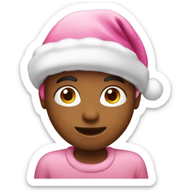pink christmas sticker