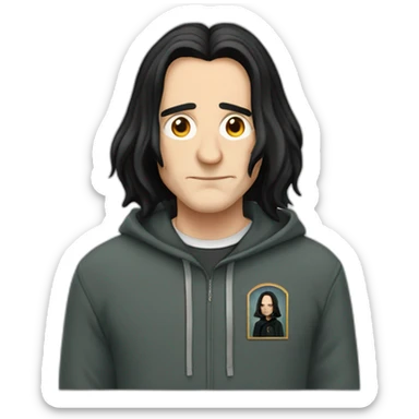 Severus Snape wears a sweatshirt that says "Sude" sticker