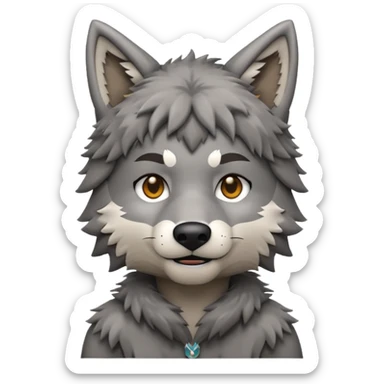 Minecraft wolf emoji for discord with a hand petting the dog on the top of its head sticker
