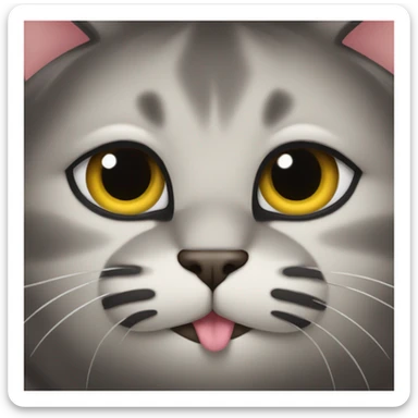 A big black fat cat  sticker