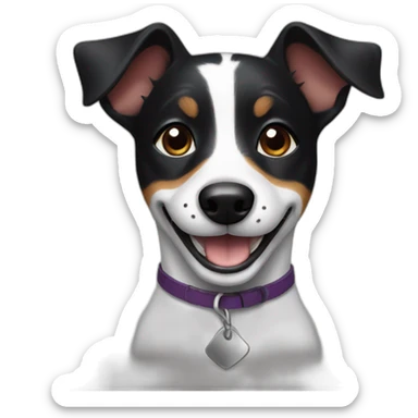 Black Jack Russel Smiling sticker