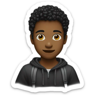 Adolescente  noir sticker