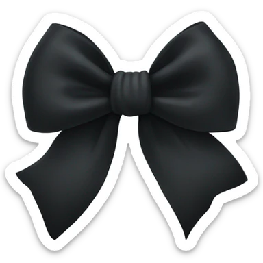 Black bow sticker