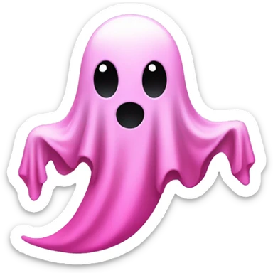 pink ghost sticker