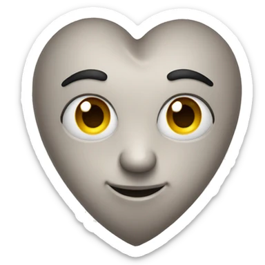 Heart with a face  sticker